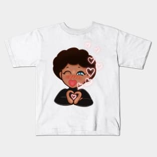 Black Girl Sparkling Joy & Positivity Kids T-Shirt